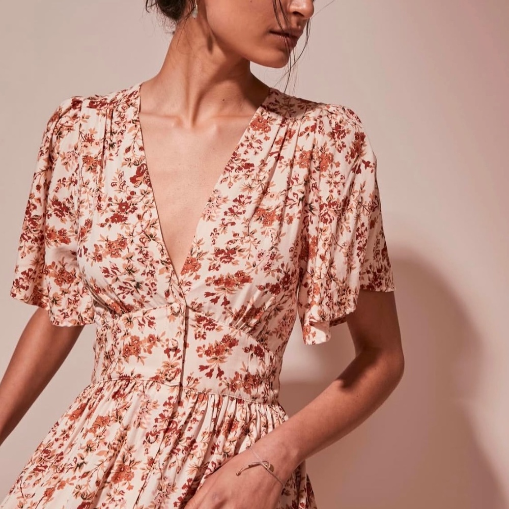 Auguste the Label Fern Holly MIDI Dress in Blush